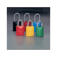 Master Lock Co 6835BLK Master Lock Black 1 31/32\" High Body High-Visibility Aluminum Padlock - Keyed Differently With 1 1/16\" Sh